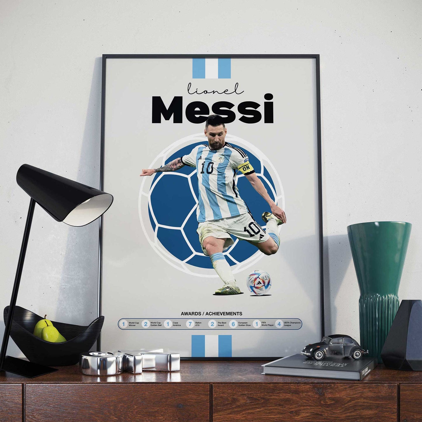 Lionel Messi - Legendary Player Profile Football Poster
