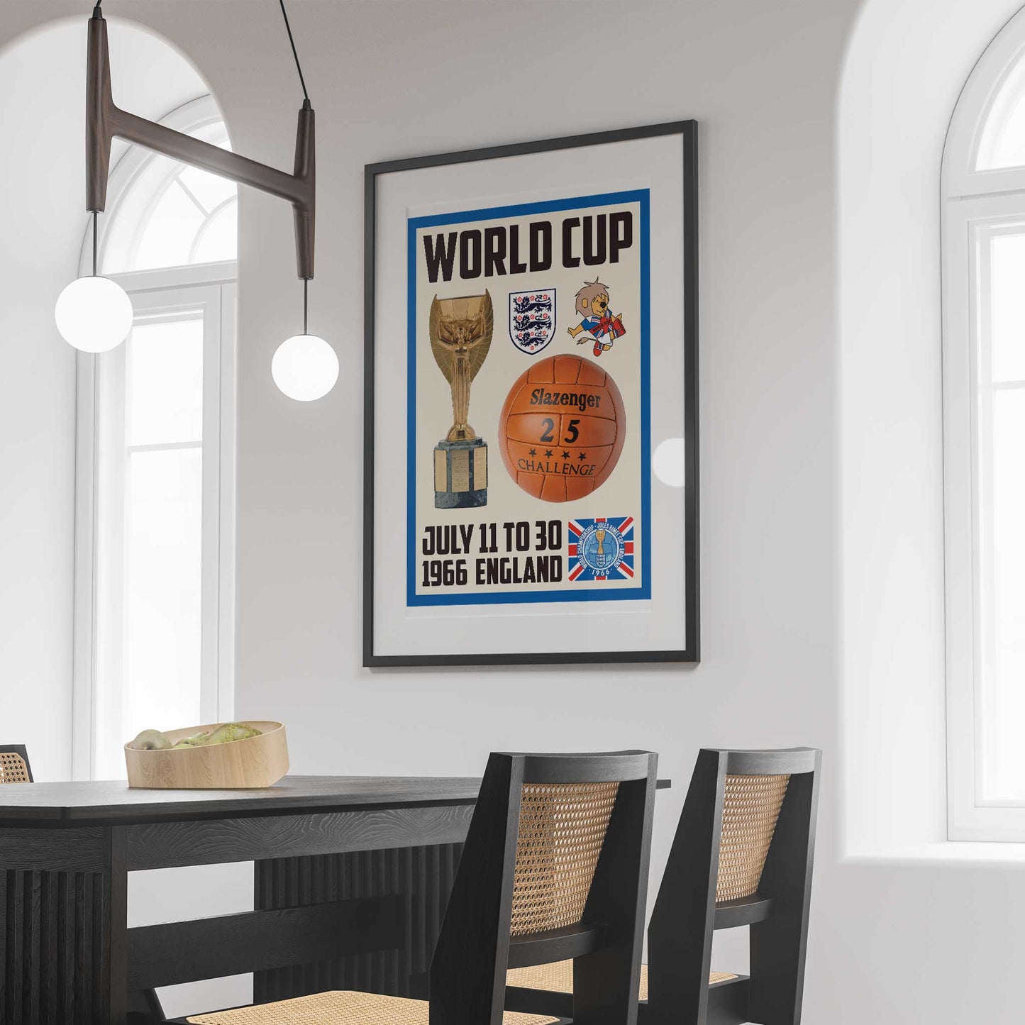World Cup 1966 England Retro Football Poster