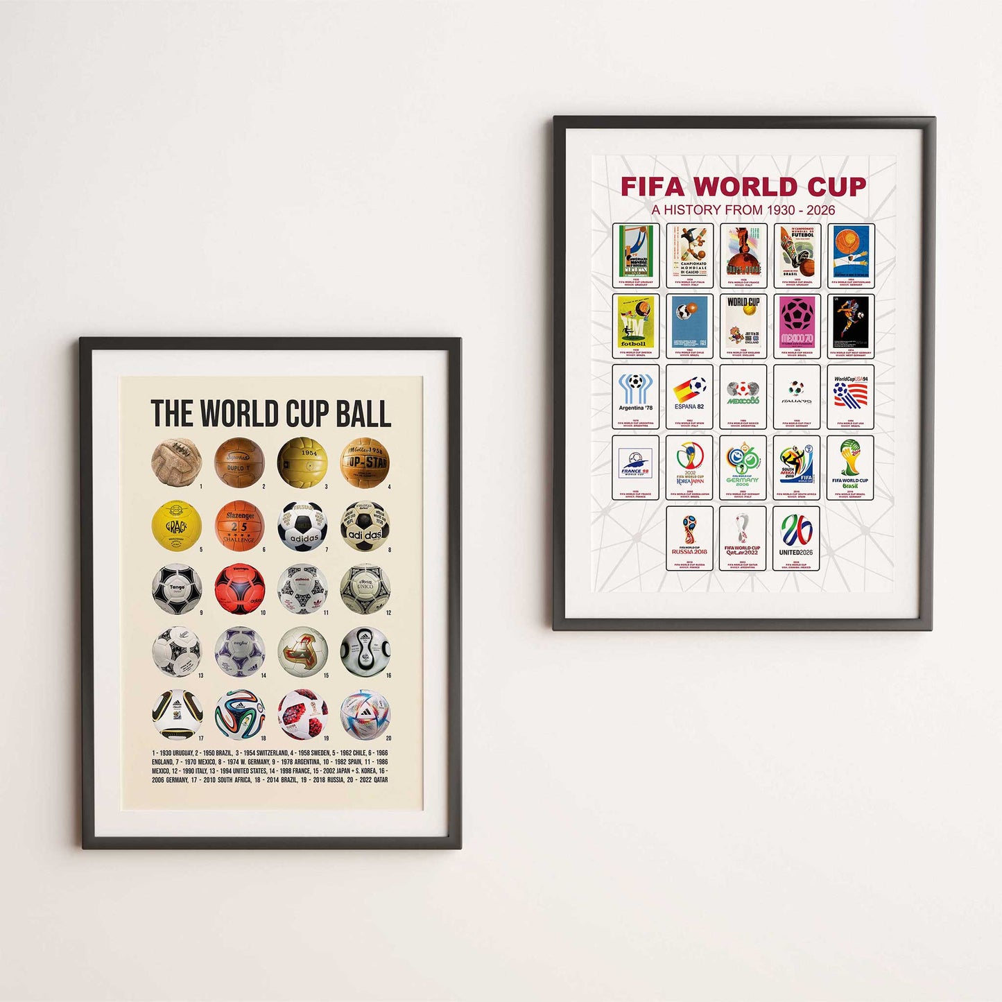 The World Cup Football Evolution Poster BUNDLE (x2)